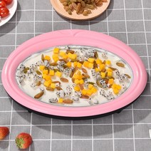 아이스크림 기계 미니 실키 소프트 서빙 아이스크림 롤 메이커 기계에 대한 튀긴 요구르트 냉, 01 빨간, 01 빨간