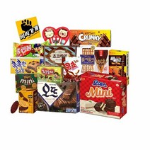 씩씩가게 인기과자파이 선물박스 가방 무지박스, 1set, 초콜릿듬뿍 인기과자 세트 / 과자묶음 인기과자