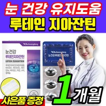 눈 건강 루테인 지아잔틴 루태인 뉴테인 누테인 눈테인 뷰테인 루테린 제아잔틴 헤마토코쿠스 빌베리 결명자 블루베리 추출물 뻑뻑한 건조한 눈 노화 노안 보조 건강 도움 +알 약 케이스, 1개월 / 1개