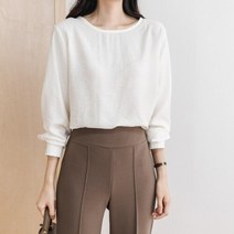 브이와이 여자 FW 코디 캐쥬얼 SS U넥 들러리룩 블라우스