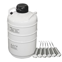 HFS (R) 알루미늄 합금 극저온 용기 액체 질소 Ln2 탱크 6개의 통 휴대용 가방/보호 커버 (20L) 590010, 20L