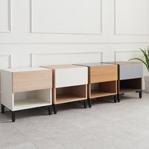 오픈 서랍형 이케아 거실 침실 쇼파옆 사각협탁 400 다리달린 슬림 인테리어 다용도수납장, C300 메이플