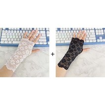 [미스블혹]여성 레이스 손토시 2셋트 손목토시 숏토시