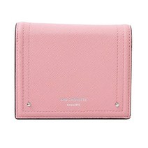 Samantha Thavasa(사만다 타바사) Thavasa & Chouette 정품 가죽 Bifold Wallet Lila Engraved Compact Simple (N