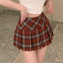 체크 플리츠 미니스커트 A37382H