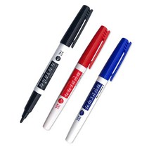라인프러스 화인 화이트 보드마카 펜 1mm, 적색
