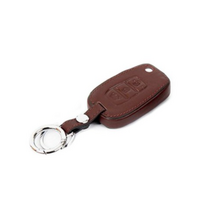 바이어블 쌍용 G4 렉스턴 3버튼 폴딩키 가죽케이스(VA-H07) 키홀더, 1개, 브라운