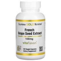 골드뉴트리션 포도씨 추출물 100mg grape seed extract 120캡슐, 1통