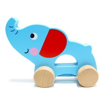 15개월 아이 걸음마도우미 원목 풀어롱 아기 코끼리 근육발달 신나는