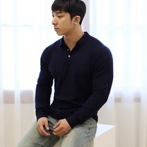 보스트핏 남자 머슬핏 카라티 부드러운 베이직 카라 긴팔 니트 9color