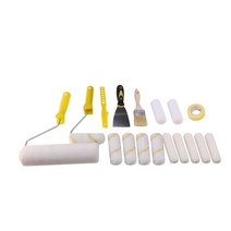 페인트롤러 19Pcs 페인트 롤러 브러쉬 세트 4 인치 미니 롤러 커버, 01 버건디