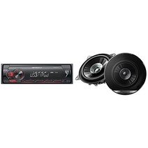 [세트 구입]카로첼리아(파이오니아) 카 오디오 1 DIN USB MVH-3600 & 파이오니아 10 cm 듀얼 콘 스피커 TS-G1010F