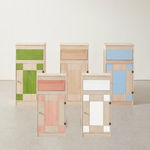 엘린까사 원목 더스트박스 대형 인테리어 휴지통 분리수거함 다용도 수납정리함 5color, 화이트, 1개