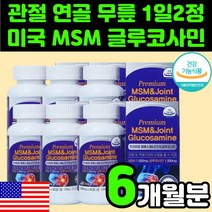 관절 NAG MSN MSM 영양제 추천 엔 N 아세틸 글루 글로 구루 코사민 디메틸설폰 식이유황 허리에 뼈에 어깨에 무릎에 연골에 좋은 실버 50대 60대 엄마 여성 여자 초록홍합, 6박스(6개월분)