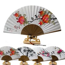 (주)파앤카코리아 남정 오죽선 한지 친필 접 부채, 1개, N11.친필 남정 오죽선대-석류+매듭