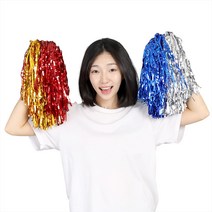 응원수술 풍성한 40g 반짝이 메탈 폼폼 고리 낱개 1개, 04. 고리응원수술(골드)