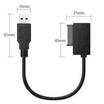 저스트온 PzzPss USB 2.0-미니 소형 Sata II 7 6 13 핀 어댑터 컨버터 케이블 노트북 CD/DVD ROM 슬림라인 드라이브 변환기 HDD 캐디, [01] 기타 (ae˚) frequ, [01] Black, 01 Black_01 기타 (ae˚) frequ