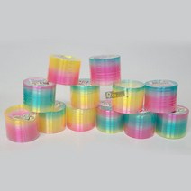 무지개 칼라링 1개 매직링 무지개링 용수철 추억의 장난감 완구