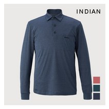 인디안 INDIAN 남성 타소재 솔리드 에리형 티셔츠--MIEALYS1111