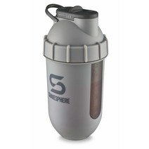 ShakeSphere Tumbler 뷰 단백질 셰이커 보틀 24oz 매트 그레이 5859239226, Matte Grey - Black Window