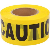 TopSoon CAUTION 테이프 롤 너비 7.2 cm x 길이 3.2 m 밝은 노란색 배리어 테이프 건설 테이프 할로윈 파티, 한개옵션0