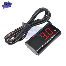DC 8-18V 디지털 전압계 12V 자동차 전압 측정기 볼트 테스터 납 산성 배터리 용량 패널 모니터 감지기 바이크 오토바이, [01] DC8-18V Red