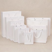 에이피피팩 종이쇼핑백 수제 화이트 고급 무지 쇼핑백 종이가방 종이백, 10장, A-FXL(도시락XL)