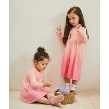 세컨스킨 NBYFD5383 키즈 4-6세 모달 스마킹 그라데이션 롱드레스