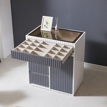 찰스 템바보드 800 4단 아일랜드 서랍장, 화이트+그레이