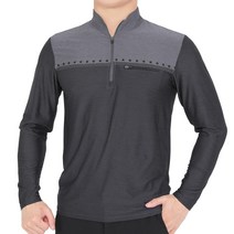엑스트라스포티 베스타 남성 쾌적한 배색 멜란지 긴팔 집업 티셔츠(B22LT019M)