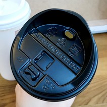 [소행섬] 핫컵 뚜껑 머그리드 블랙 83파이 100개입 1000개입 아이스 카페용품 테이크아웃, 100개