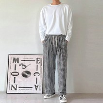 뉴메이드 / 윤호 스트라이프 와이드 팬츠