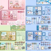 귀여운 신학기 학용품 문구 선물 세트 여자 초등 중 학생 입학 기념, J.그린 세트2