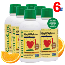 시트르산마그네슘 함유 통잠시럽 차일드라이프 액상 칼슘 마그네슘, 6병, 473ml