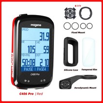 자전거네비게이션 자전거속도계 자전거네비 MageneC406 자전거 GPS 컴퓨터 C406 Pro MTB 로드 사이클 스마트 무선 방수 속도계 주행 기록계 Stra, 406Pro Red Gift
