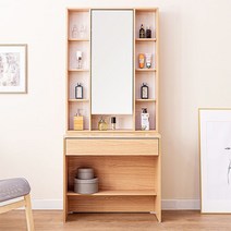 호두데코 지엔 LPM 800 전신거울 콘솔형 화장대 세트(수납거울장)_콘솔형, 화이트핑크