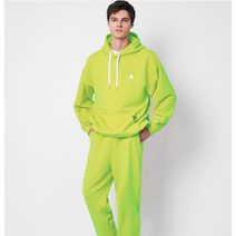 (NC수원터미널) 아키클래식 올데이 베이직 후드 조거팬츠 세트 라임 (남녀공용) 커플룩 단체 운동복