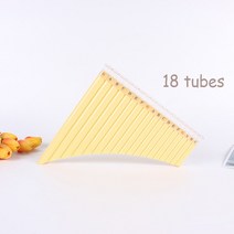 팬플룻 파이프 인디언 악기 ABS 플라스틱 파이프 팬 플루트 키 C 초보자 및 음악 애호가 여행 잘 조정 우수, 04 yellow 18 tubes