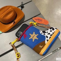 토이스토리 버즈 우디 캐릭터 착장 신발 부츠 모형 크로스 파우치 핸드폰 미니 수납 가방