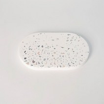 테라조 규조토 욕실 비누 받침대 트레이, 없음