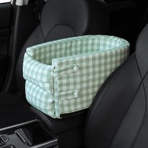 대형견카시트 강아지차시트 휴대용 pet dog car seat 중앙 제어 nonslip dog carrier safe car armrest box booster kennel, 초록, 42x20x22cm, 협력사