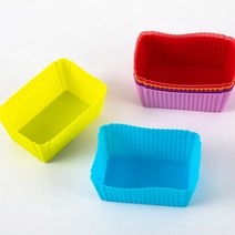 베이킹도구 다이소유산지 갈레트브루통틀 실리콘 직사각형 케이크 금형소프트 머핀 컵케익 라이너 베이킹 컵 금형DIY 금형케이크 장식 도구Bakeware6 개, 단일옵션