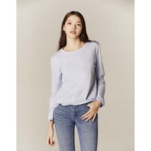 지오다노 NEW 2023 봄 릴렉스핏 라운드티셔츠 323501 스카이블루