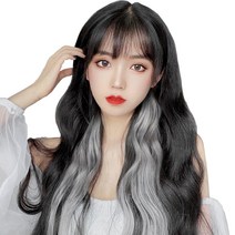 하이유니 브릿지 트윙클 여자 부분 셀프 패션 헤어 피스 붙임 머리 가발, 와이드 (너비:5cm/기장:60cm), 13.오렌지핑크