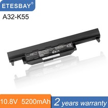업그레이드 보조 ETESBAY A32-K55 5200mAh/56WH Asus A45D A75A K45N R400N X45A X55C R500V A41-K55, 한개옵션0