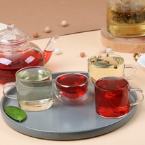 미즈앙플라스 내열 유리찻잔 홍차잔 투명 찻잔 티잔 6P 세트, 모던찻잔 120ml 6P, 6개