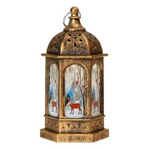 GHSHOP 성 랜턴 빛 랜턴 장식 배터리 구동 장식 램프 led 테이블 바람 램프 탁상 기독교인 장면 침실 결혼식, 청동