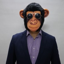 할로윈제품 가면 애니멀 생선머리 말머리 무도회 화성인 틱톡 할로윈데이 인테리어 웃긴 공연, T13-오랑우탄(증정선글라스+시가 소품)