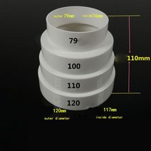 공업용 환풍기 덕트 멀티 감속기 추출기 팬 파이프 커넥터 80/100/110/120/15, [01] A