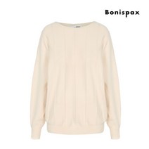 보니스팍스 보니스팍스 세로줄 포인트 보트넥 가오리 니트-MG69KP052